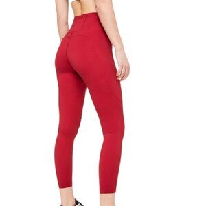 Lululemon 2020 Fast & Free 7/8 Tight II *Non-Reflective Nulux 25" Leggings Red 4